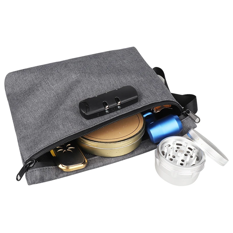 Waterproof Custom Logo Smell Proof Zipper Pouch Weed with Combination Lock Odor Proof Bag