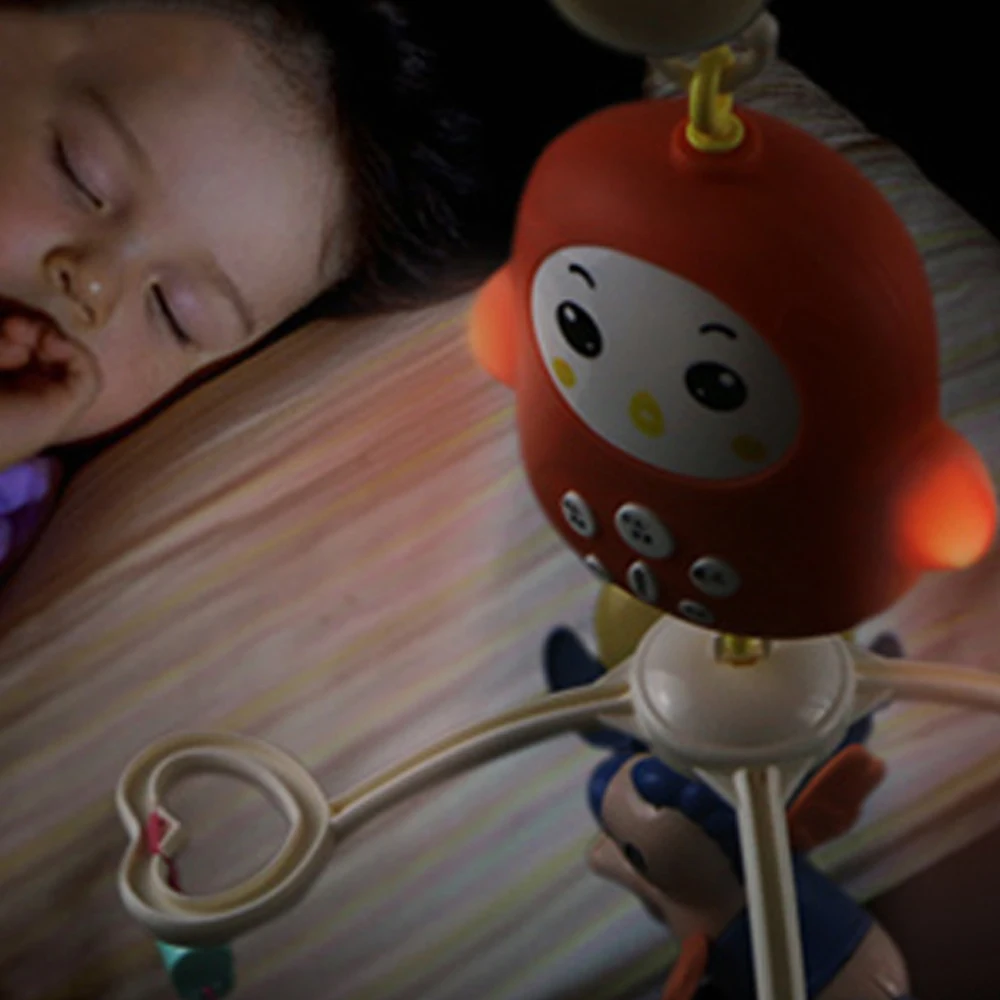 Remote Control Bedside Rotating Chicken Music Box Baby Noise Making Musical Hanging Mobile Bed Bell Toys