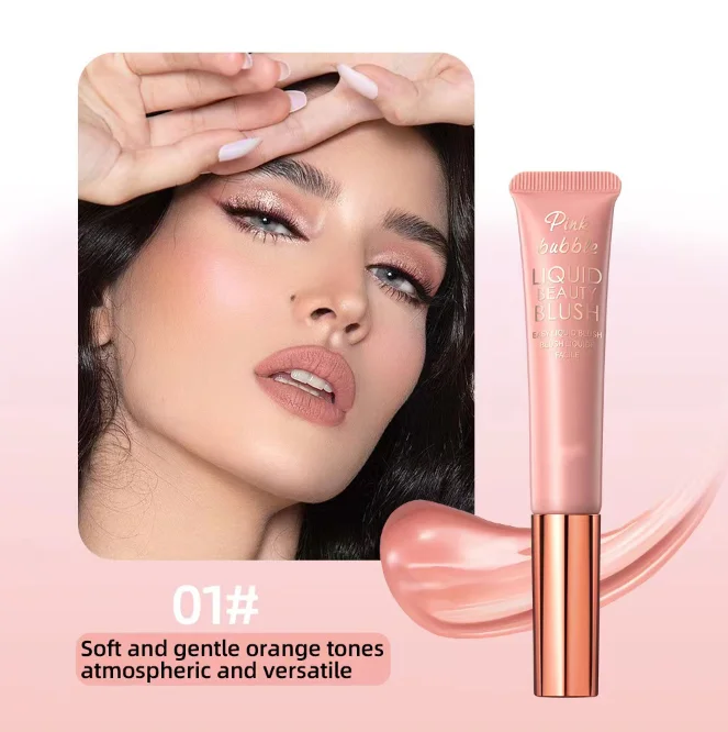 High Quality 8 Colors Waterproof Lightweight Radiance Cheek Organic Vegan Creamy Blush Shimmer Liquid Gel Cream Blusher Makeup