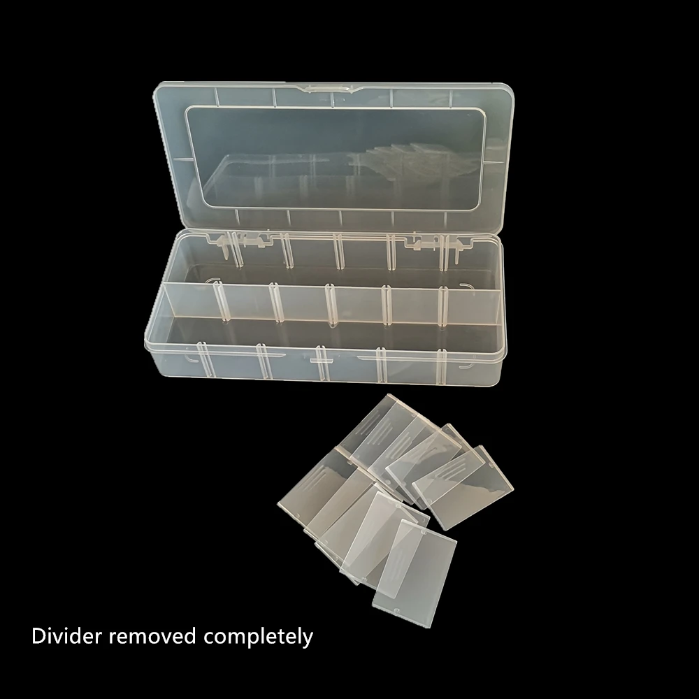 12 Grids Organizer Transparent Container Adjustable Compartments Plastic Storage Box