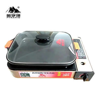 Туристическая газовая плита, портативная газовая плита с духовкой для жарки