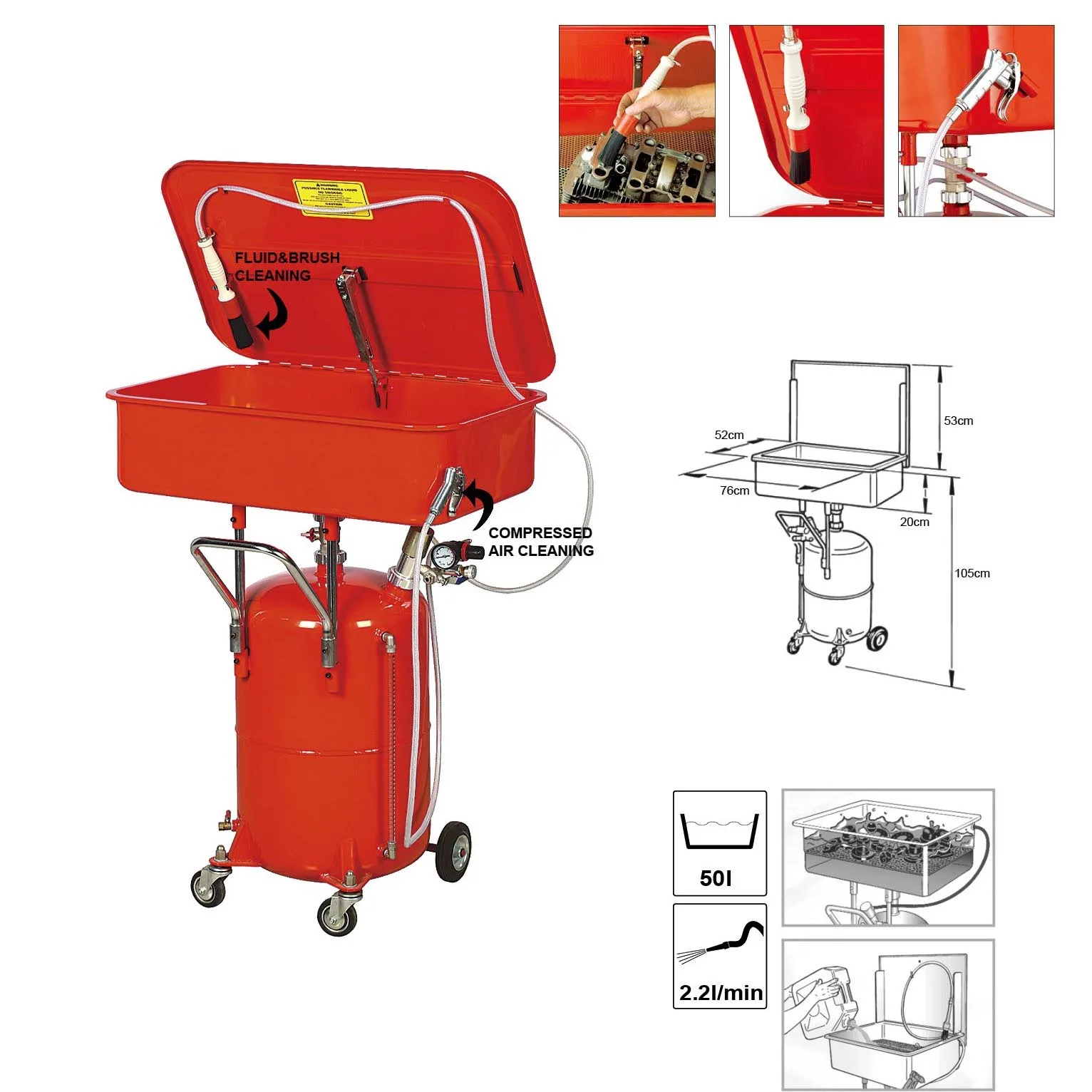 AA4C 65L parts washer with tank  car parts washing machine