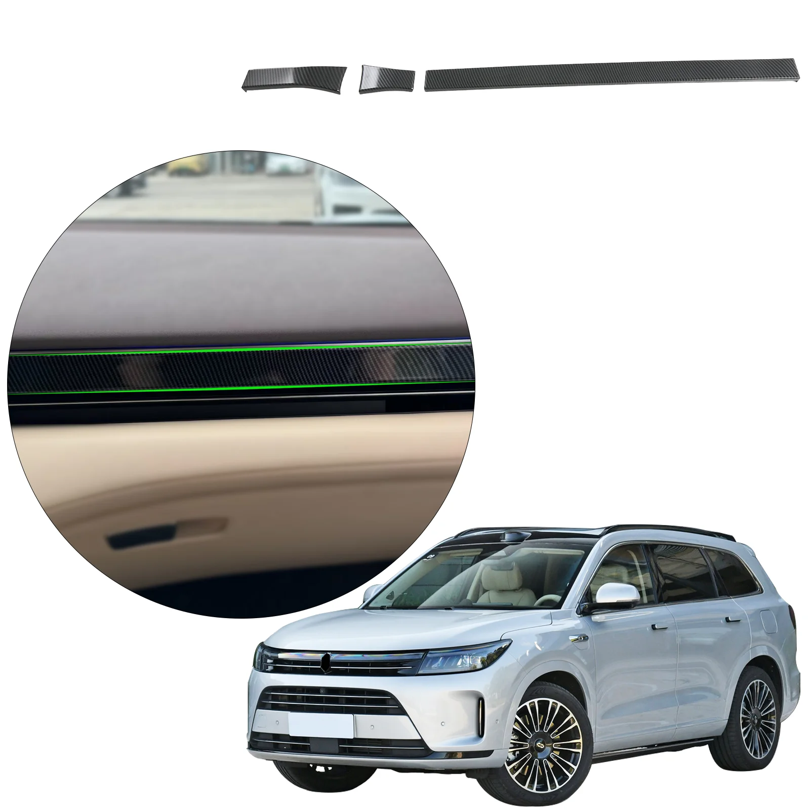 Наклейка для украшения автомобиля из АБС-АС на приборную панель литьевая накладка аксессуары обвес СЕРЕС M7 2024