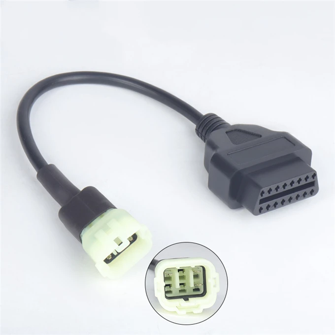 6P Connector to OBD2 16P Female EFI Motorcycle Diagnostic Cable Assembly for KTM