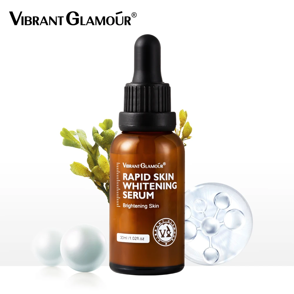 Private Label VIBRANT GLAMOUR Niacinamide Pearl Powder Reduce Dark Spots Freckles Melasma Rapid skin Whitening Face Serum