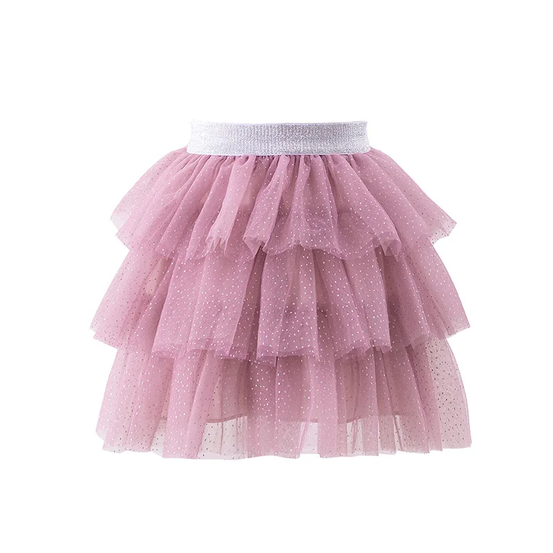 Kids Tiered Skirt Fluffy Tutu Boutique Children Layered Tutus Lining Cotton Casual Skirt Girls Toddler Pink A-line Party Skirt