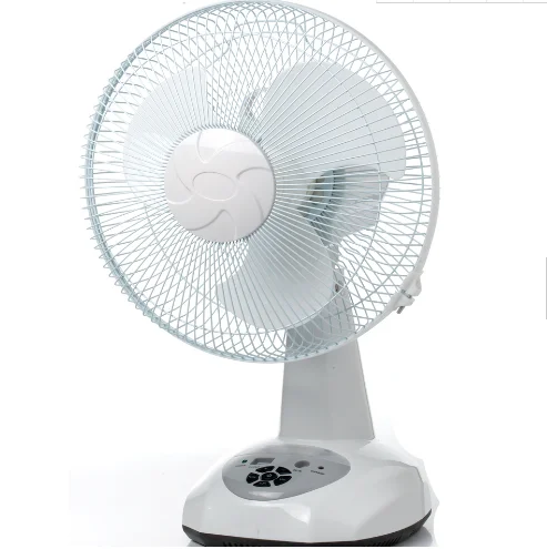 2023 promotion 12/14/16 inch rechargeable fan with brightness LED light table fan