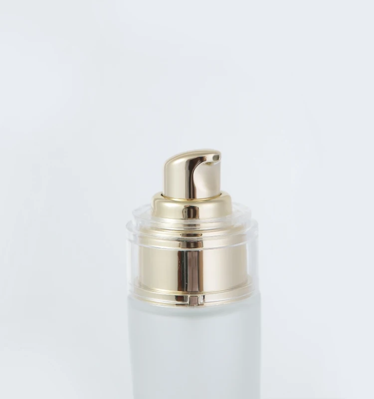China factory Waterproof serum bottle skincare packaging Gold Transparent 30ml 40ml liquid foundation glass bottle