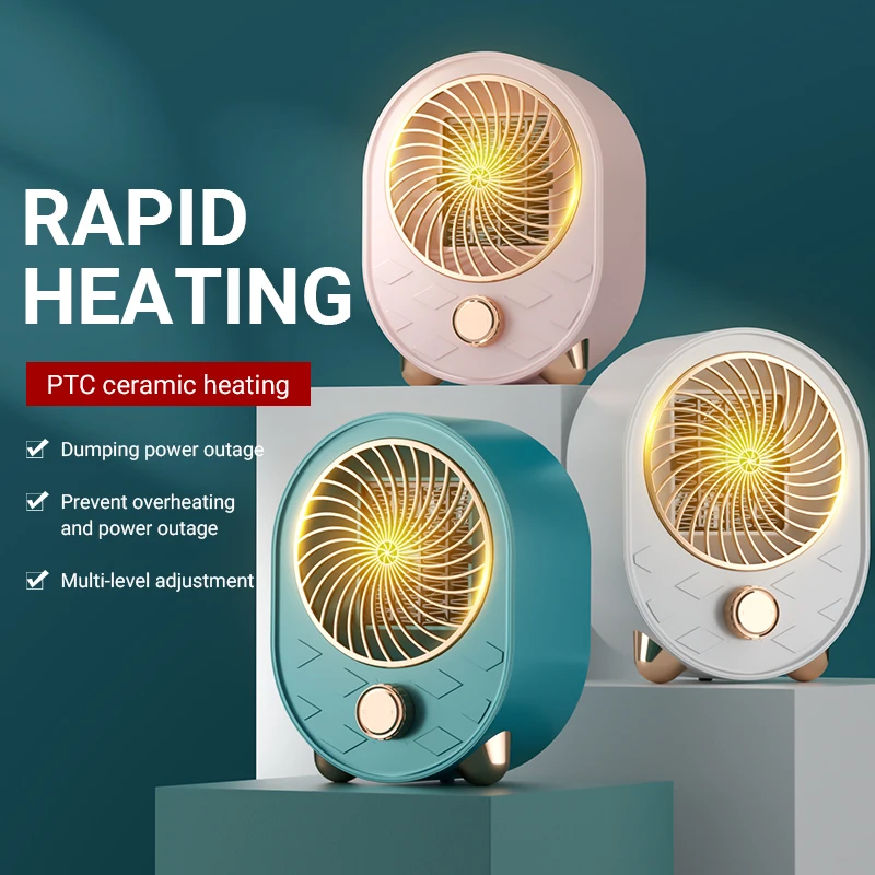 Light luxury simple style desktop heater home office ceramic PTC multi-speed adjustable heater 220V heater