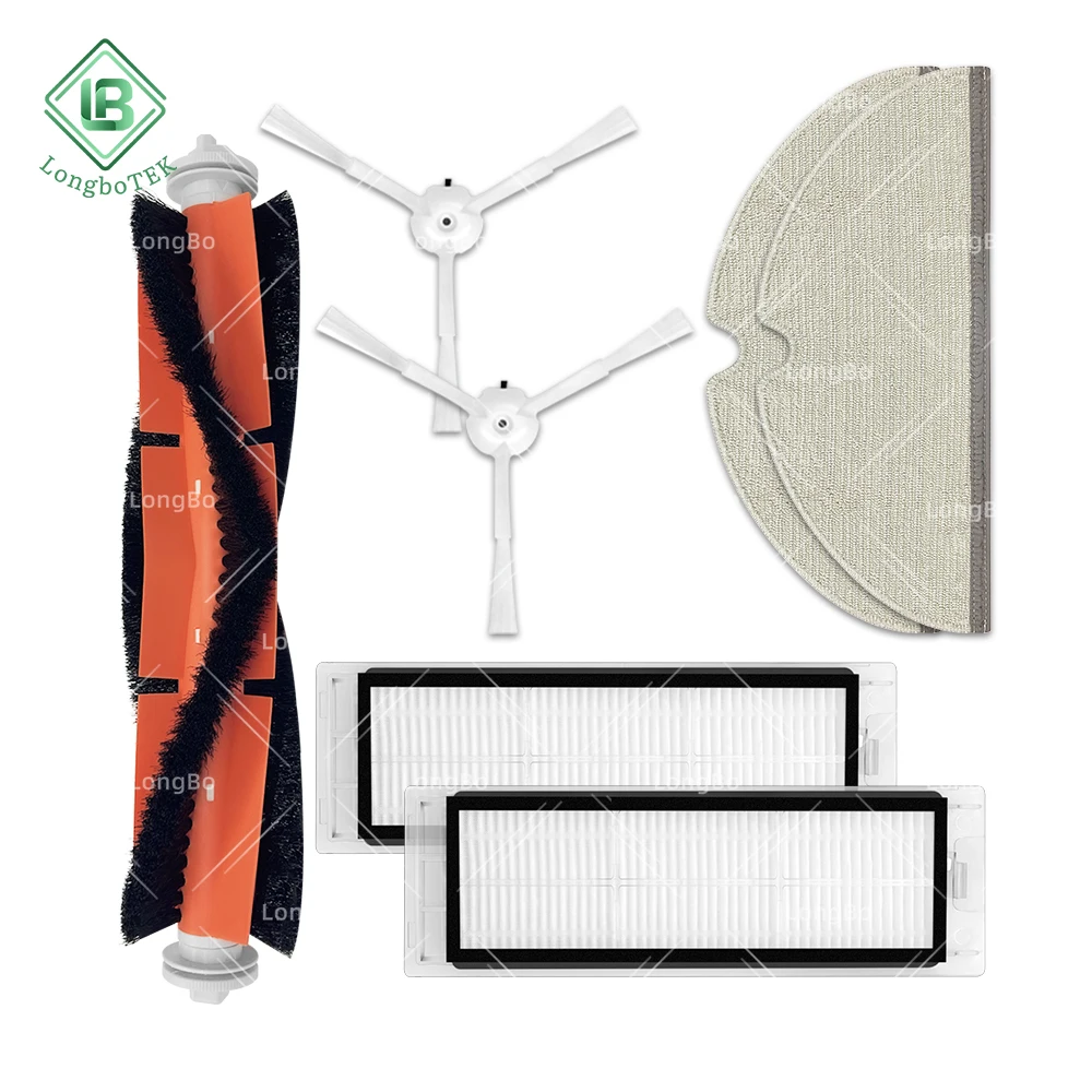 Roller Brush Side Brush Hepa Filter Mop Pad Robot Vacuum Parts Fit For Xiaomi Roborock S4 S5 S6 T60 T61 T65 T4 T6 S5 Max S6 Maxv