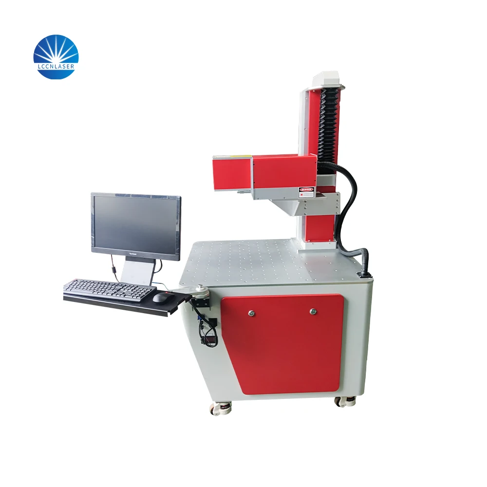 CN laser factory  3D glass Laser tube dynamic co2 laser marking machine for cutting paper card / leather / jeans