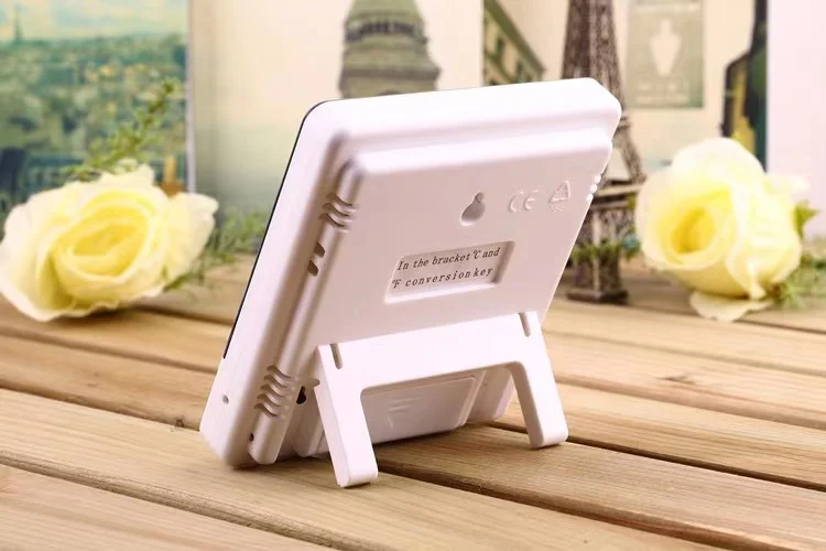 Thermometer With Hygrometer Clock For Eyelash Extension Indoor Outdoor Digital LCD Eyelash Digital Humidity Thermometer