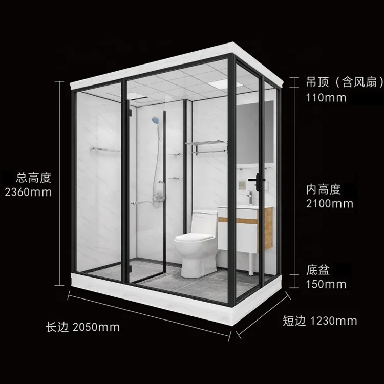 Expensive Portable Shower Rooms Small Prefab Hotel Design Building Modular Complete Tiny Ada Compliant Bathroom Pods With Toilet