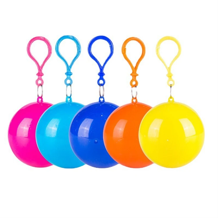 WELLFLYER PM-270 Pocket disposable raincoat ball plastic raincoat for camping portable adult waterproof poncho ball raincoat