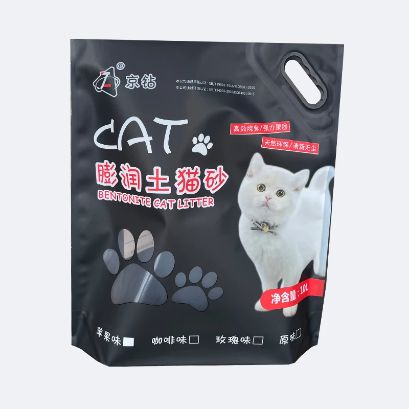Custom Logo and Free Design for Reliable Quality Corner Deodorant Cat Litter Packaging Bag Food Stand up Pouch Zipper Bag LDPE