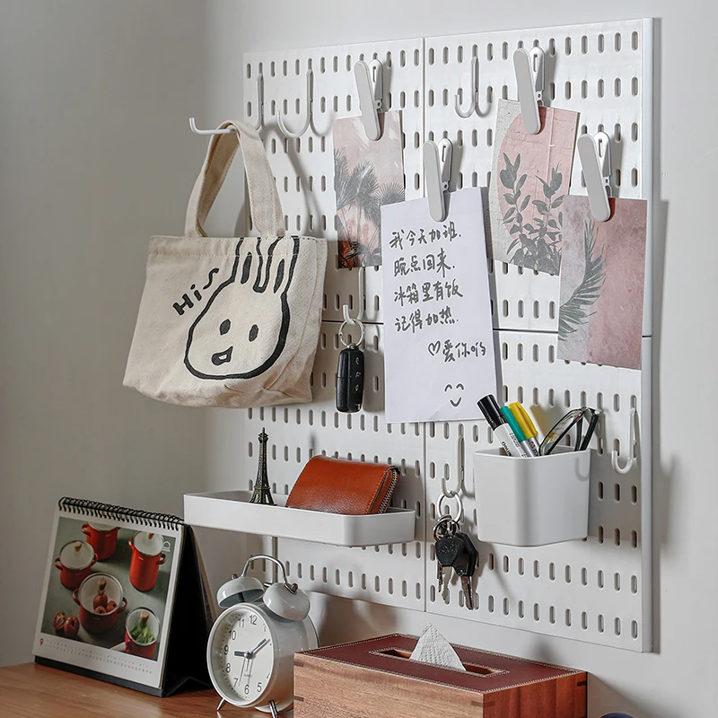 Heavy Duty Wall Display Organizer Garage Pegboard Wall Plastic Pegboard With Shelf And Hook