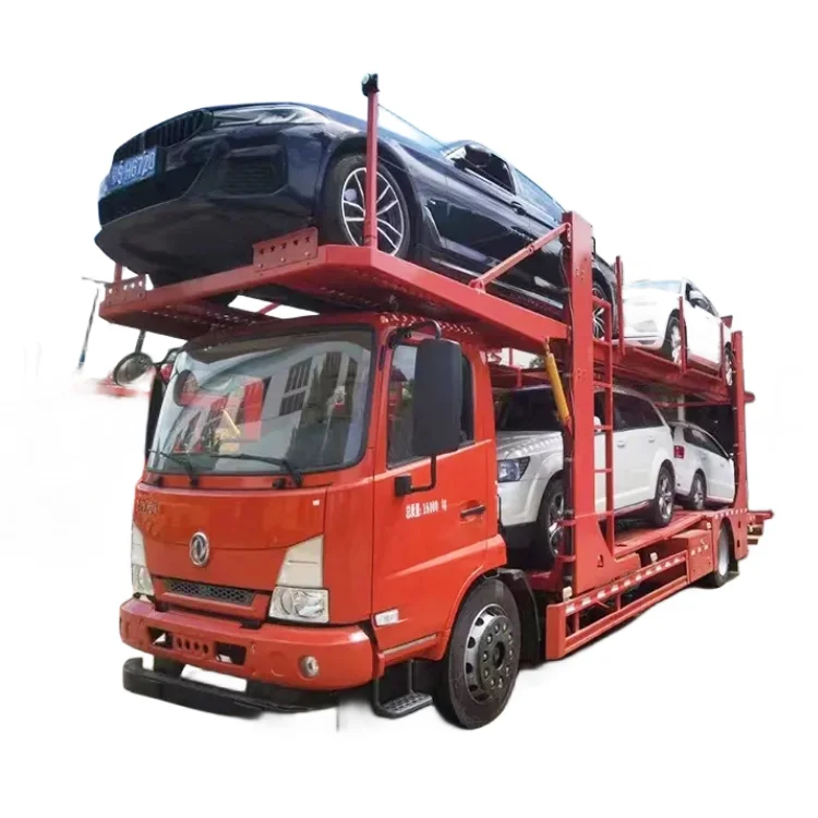 Dongfeng 4x2 двухбортовой 4 автомобиля перевозка автомобилей продажа