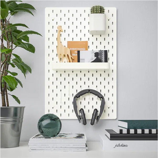 Heavy Duty Wall Display Organizer Garage Pegboard Wall Plastic Pegboard With Shelf And Hook