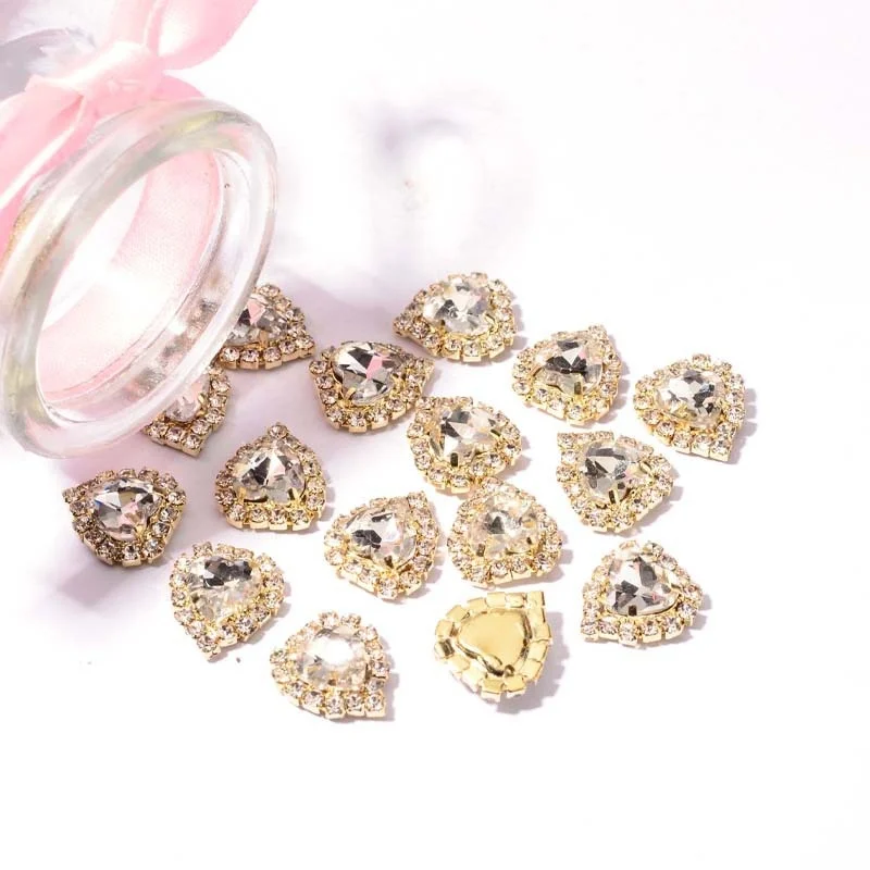 High Quality Heart Shaped Waterdrop Crystal Rhinestone Wholesale Tear Drop Glass Rhinestone For Dress Accessories