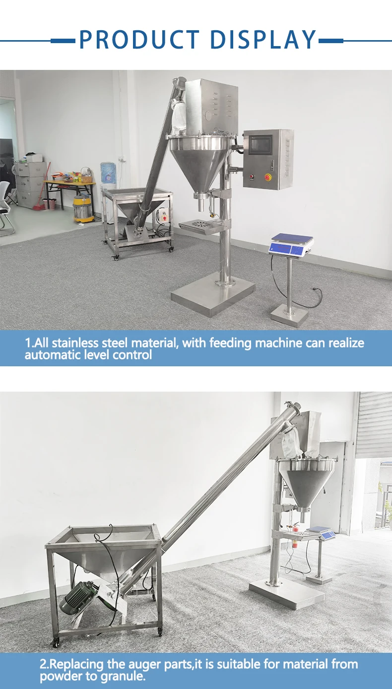 PF-2A Semi Automatic Auger  Dry Powder Filling Machine Coffee Masala Powder Packing Machine  for Bag Can