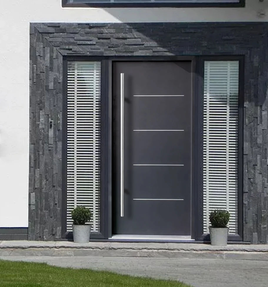 Fangda China Top Manufacturer American House Modern Entry Exterior Doors For Houses Entrance Security Front Entry Steel Door