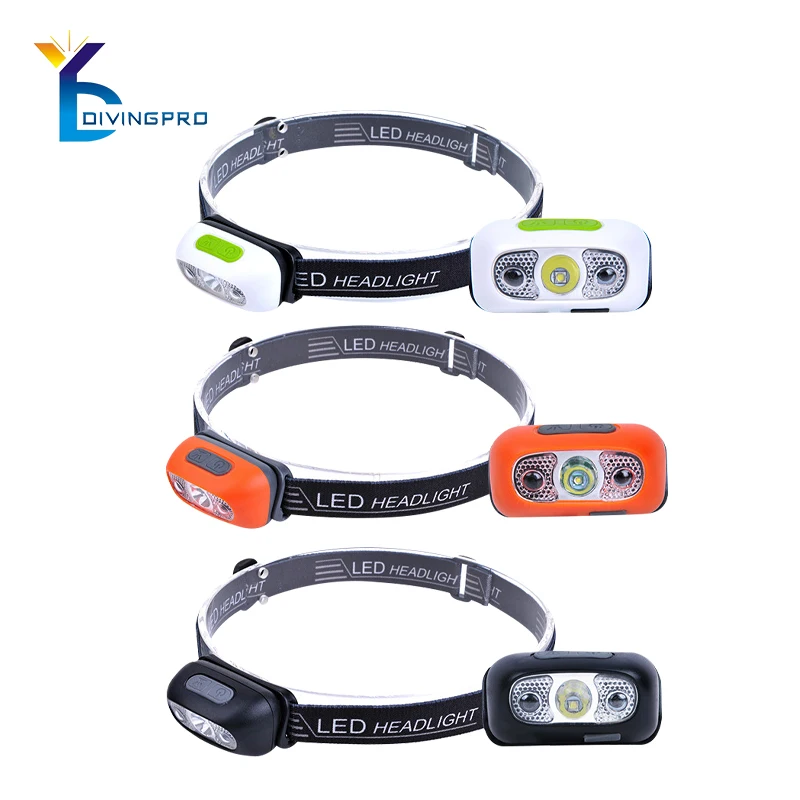 Rechargeable Camping USB charging led headlamp led headlights waterproof