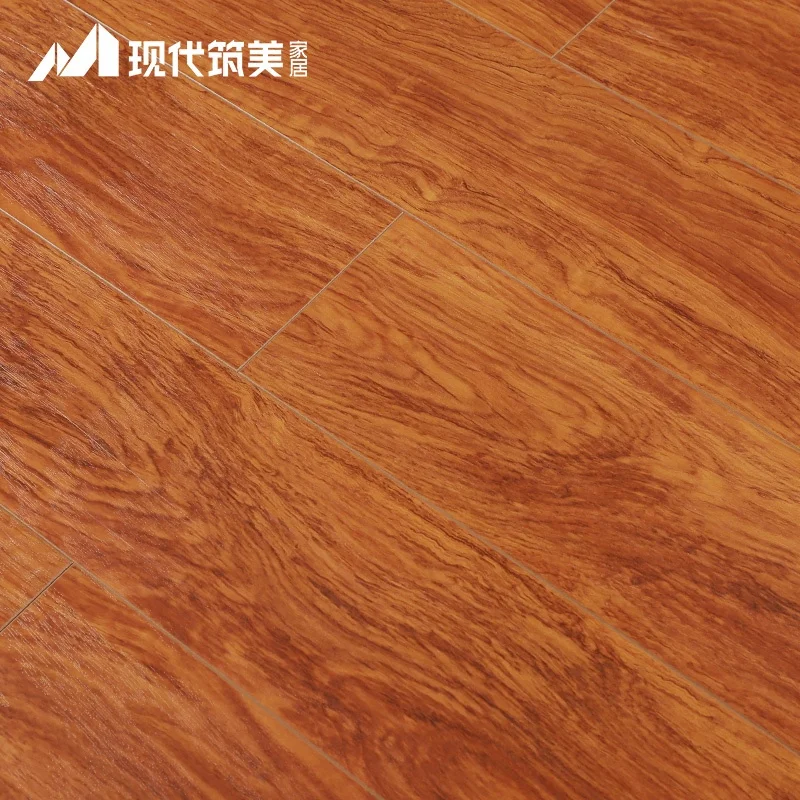 
New arrival high gloss hand scraped laminate parquet flooring for children bedroom 