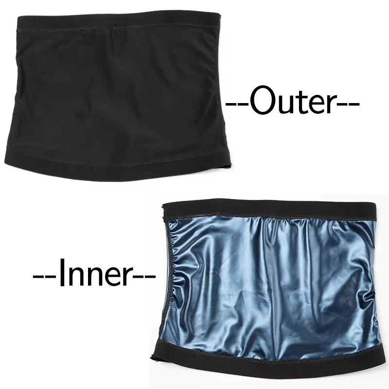 Plus Size Men And Women Waist Trainer Sweat With 3 Hooks Tummy Slimming Belt Body Shaper Loss Weight Waist Belt Corset Sweat