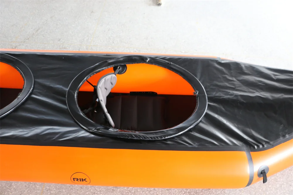Fashion design cheap price pvc whitewater packrfat rudder fishing hunting inflatable packraft kajak sale