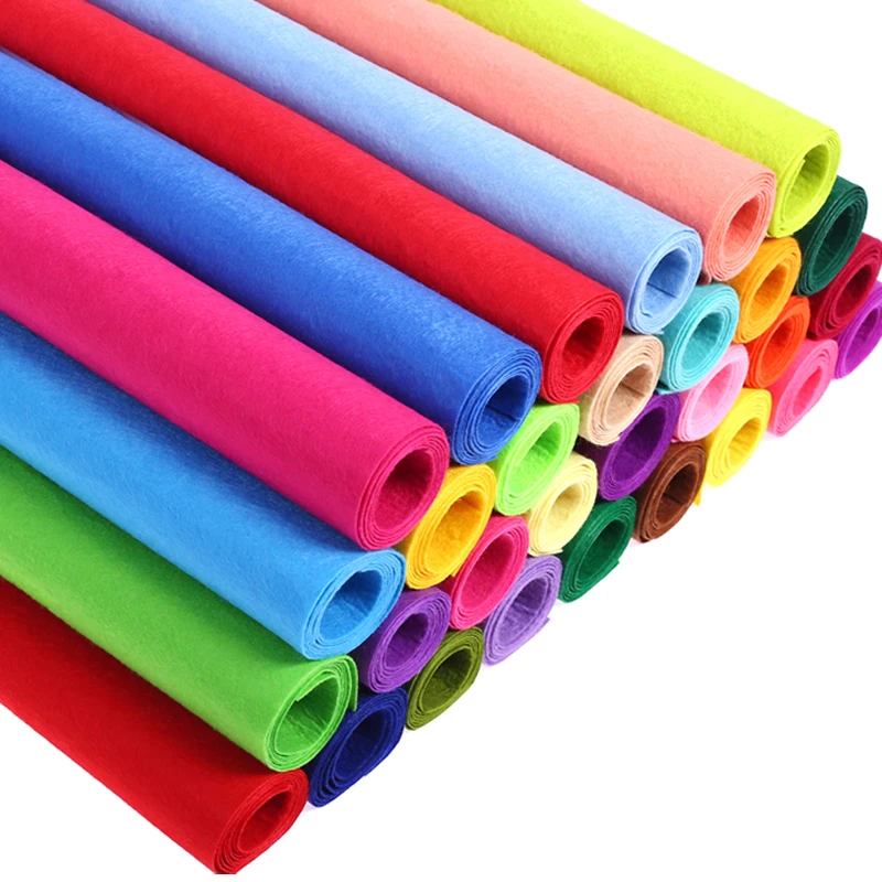 Multicolor 100*85cm DIY Felt Fabric Sheet Assorted Color DIY Felt Fabric Craft educational Craft  for Kid