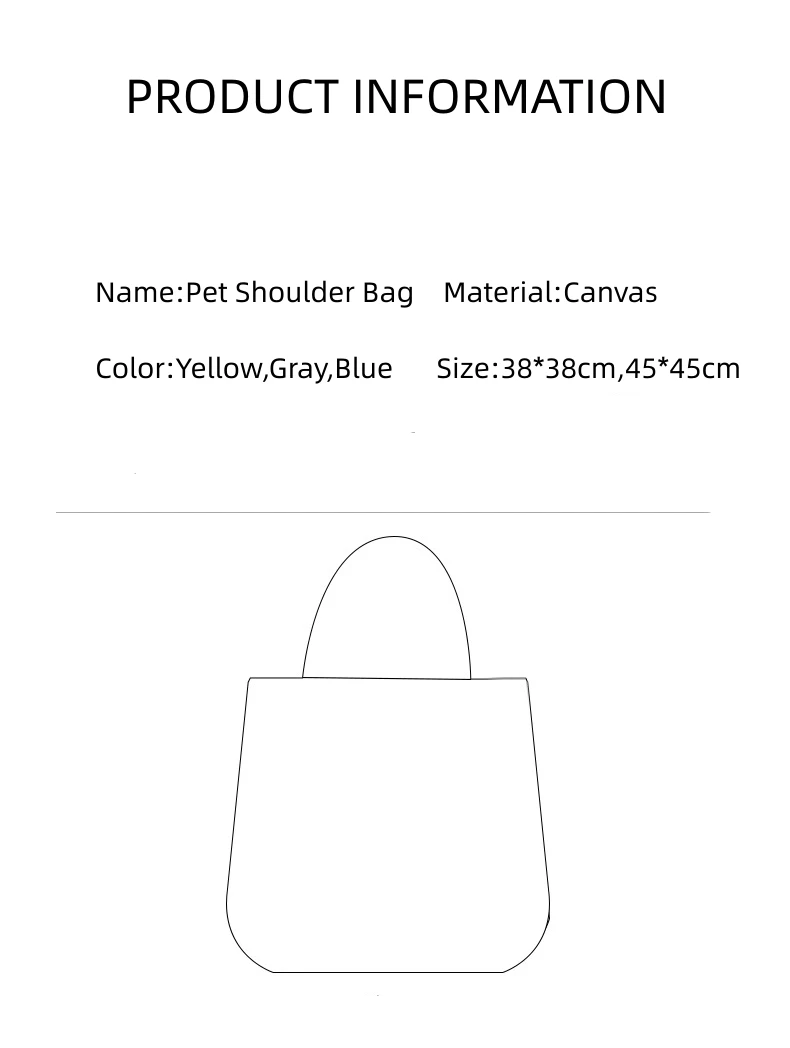 Dog Sling Carrier Cute Canvas Small Cat Canvas Bag Women