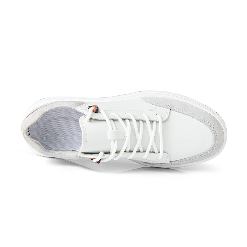 2022 Spring New Fashion Korean Style Lace-Up White Canvas Genuine Leather Suede Running Casual Shoes Sneakers for Men