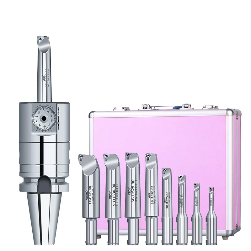 Milling and boring machine NBJ16 boring head tool set CBI4 with micro precision machining boring bar NBJ10
