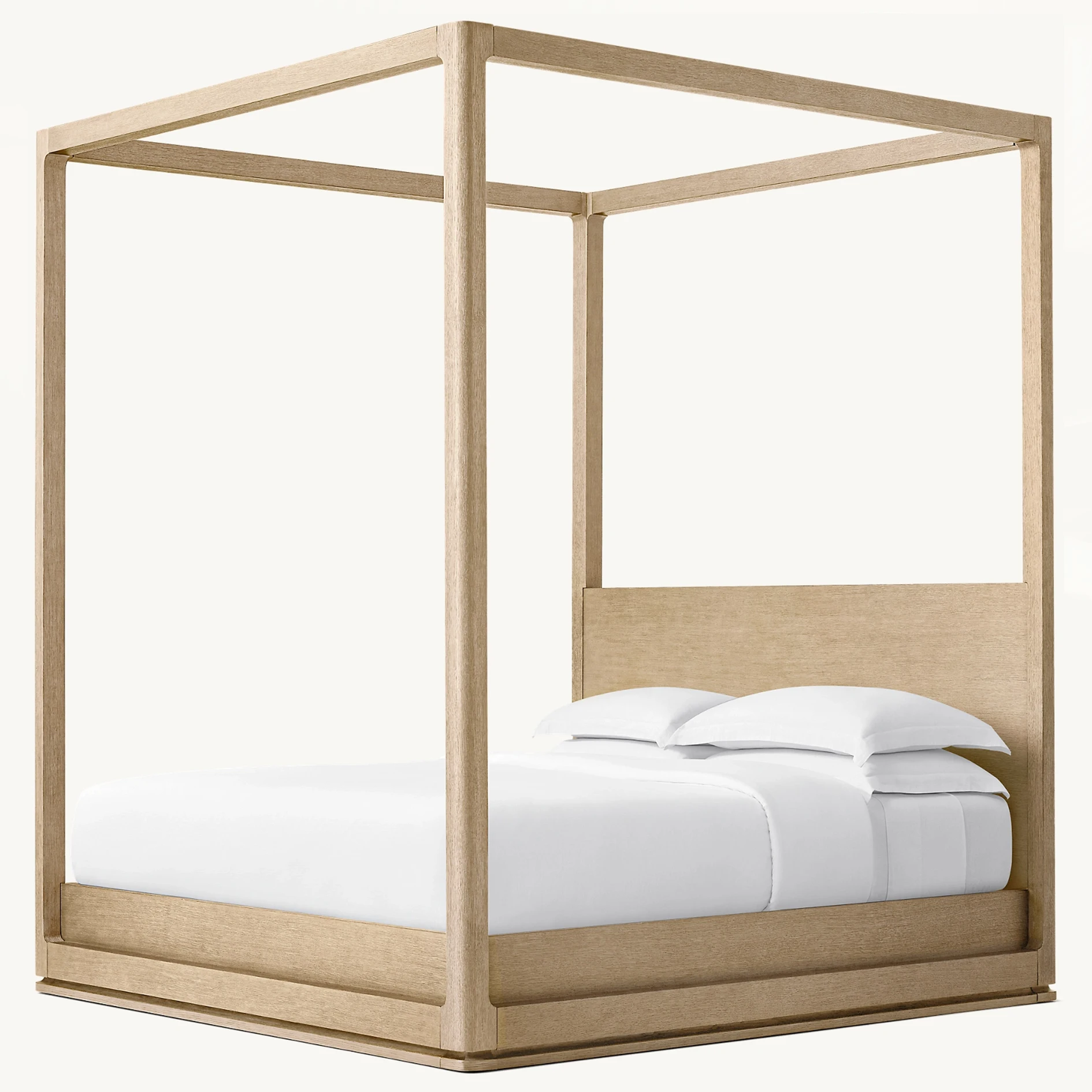 Luxury Classic Design Normal Bedroom Furniture High End Solid Wood Frame King Bed Canopy