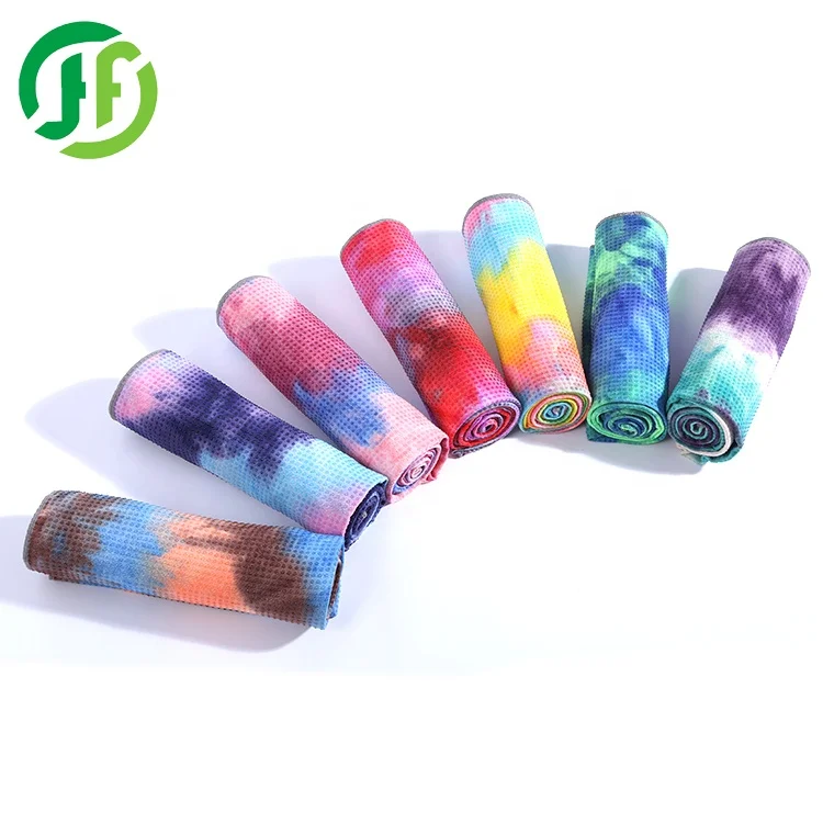 High Quality Fitness Cooling Towel Pilates Reformer Tie Dye Yoga Towel Microfiber Custom Gym Towel Hot Yoga