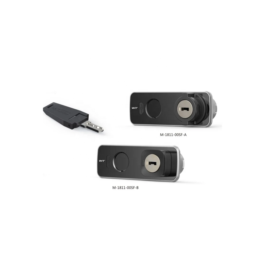 Home Office Hidden Rfid Cabinet Lock Electronic, Black plastic Modern Electronic Locker Lock