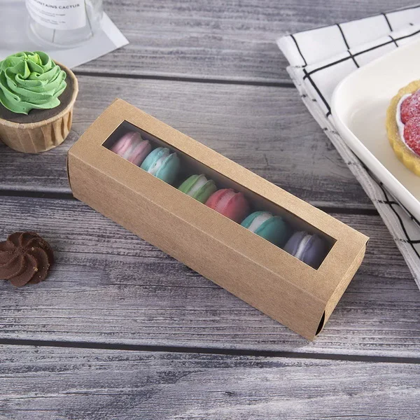 Macaron Packaging Box Macaron Gift Giving boxes, Pastry Boxes, Chocolate Dessert Treat Packaging with Clear Window
