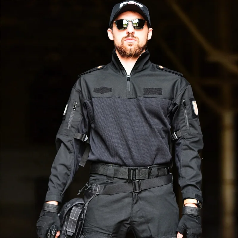 Yuda Combat Polyester Camouflage T- shirt Tactical Mens Compression T-shirt Tactical Uniform