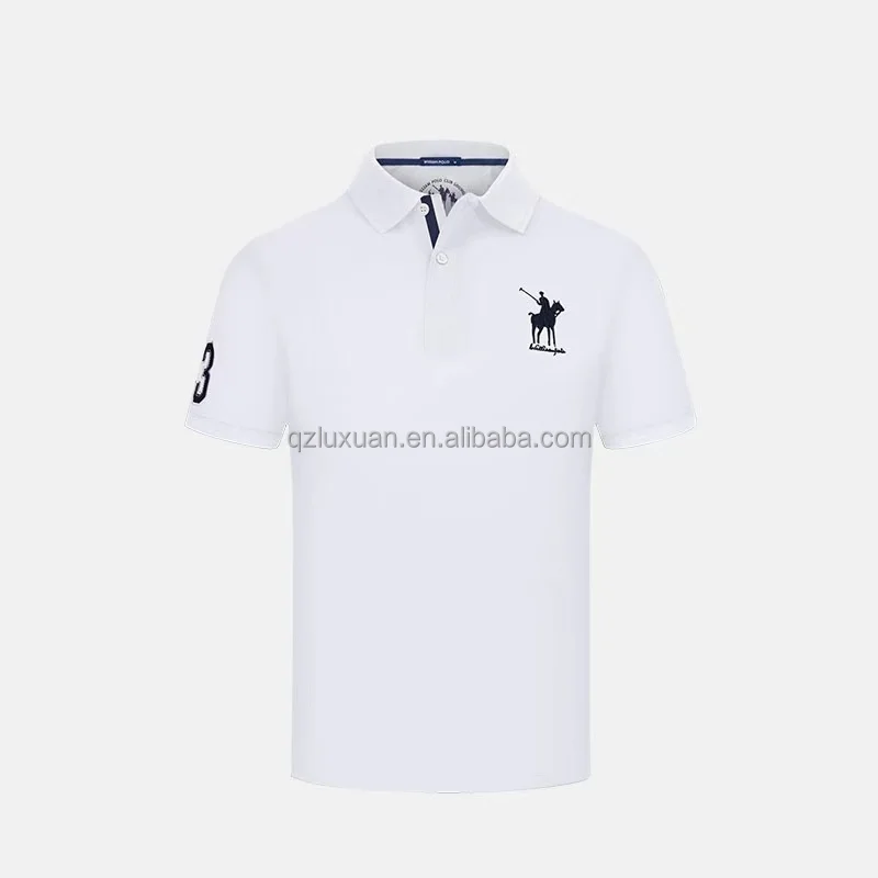 Embroidered Horse Logo Designer Casual Short Sleeve Polo Shirt For Men Ralph 100% Cotton Sport Golf Lauren Men Under Polo Shirt