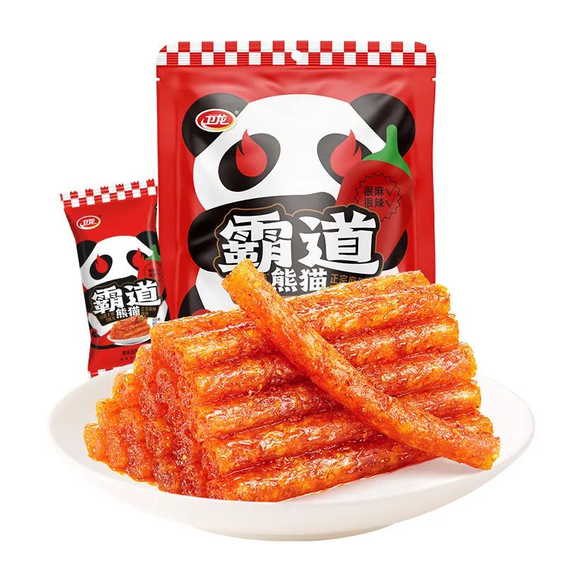 Authentic Famous China Brand Hot Latiao Glute Spicy Strip Soft Texture Bean Snack with Good Taste Packaged in Bag