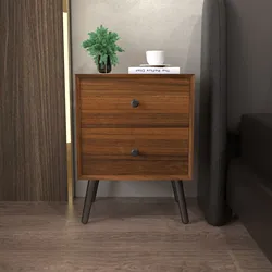 New commodity morden design minimalist style custom furniture wood black bedside table for bedroom
