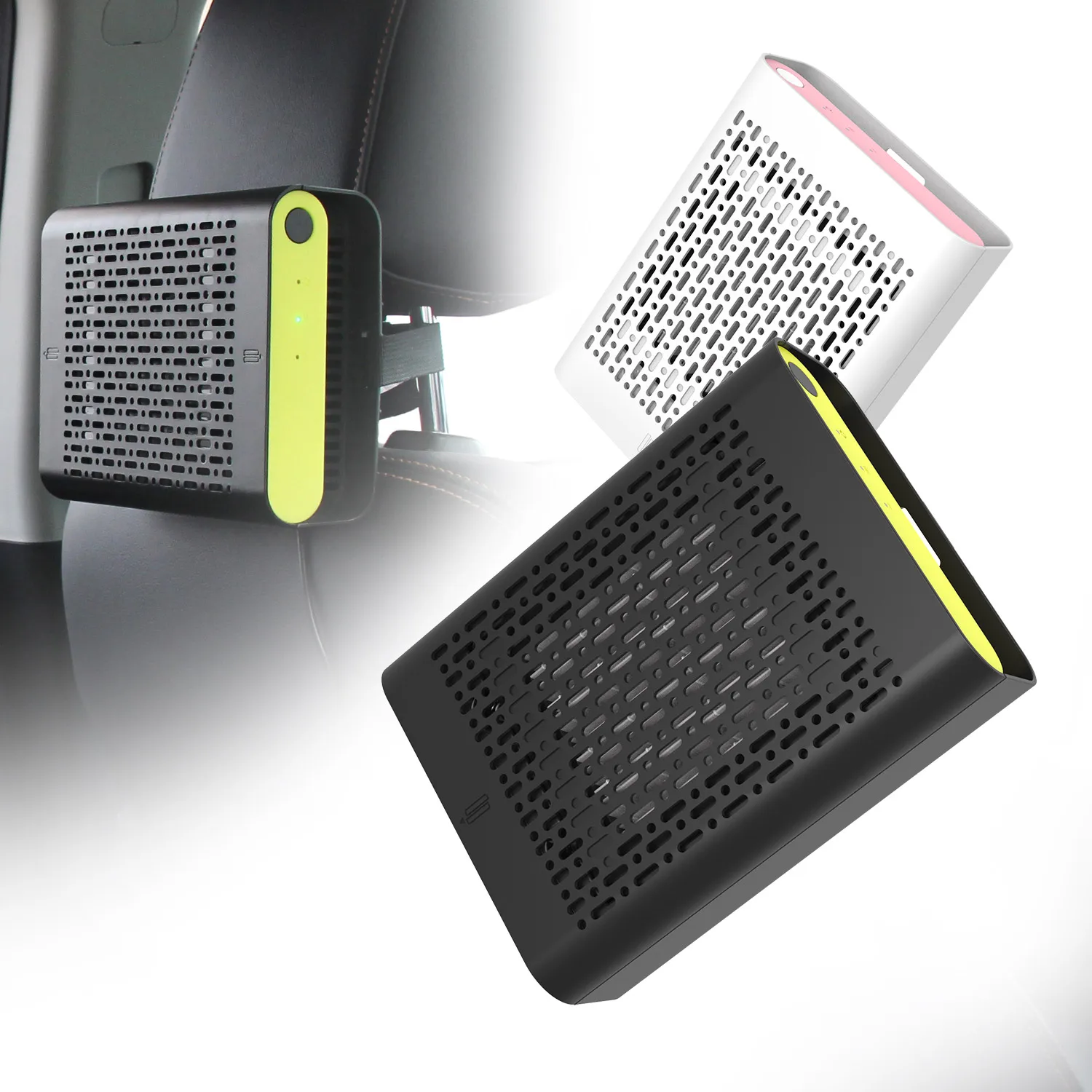 New Design Best Multi in 1 Smart Dual Ion Outputs Car Air Purifier HEPA Filter Activated Carbon RV Auto Air Cleaner