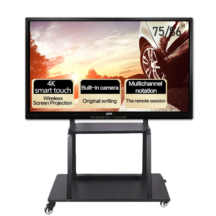 IR Infrared Multi Touch Smart TV Board Electronic Interactive Whiteboard with Camera Microphone for Video Conference Education