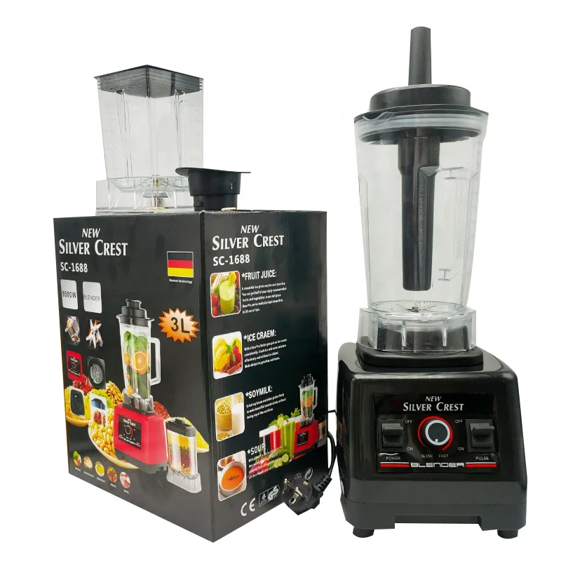 2 in 1 9500w strong power mixer blender silver crest blender for home use good quality blender mixeur professionnel