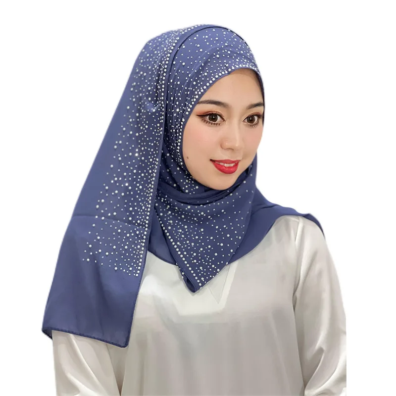 Viscose Premium Hot Stamping Styles magnite for satin silk muslim wedding dress with hijab  magnet pin rop islam