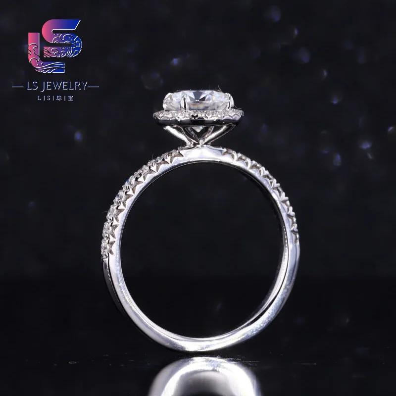Halo Set 18k White Gold 1ct Lab Grown Diamond Ring