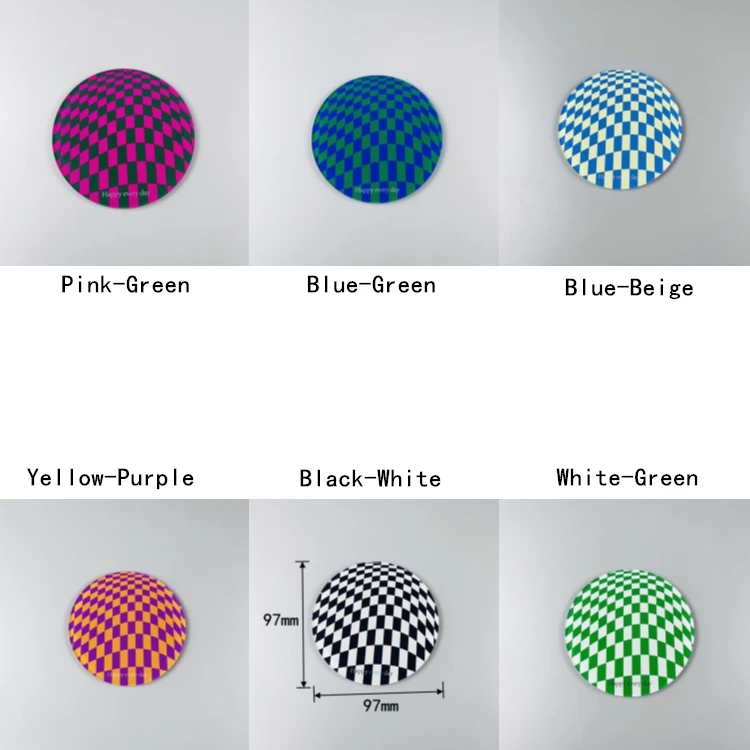 Checkered Coasters Acrylic Checkerboard Coffee Cup Coaster Round Mat Pad for Home Kitchen Desk Table Drink Decor Accessories
