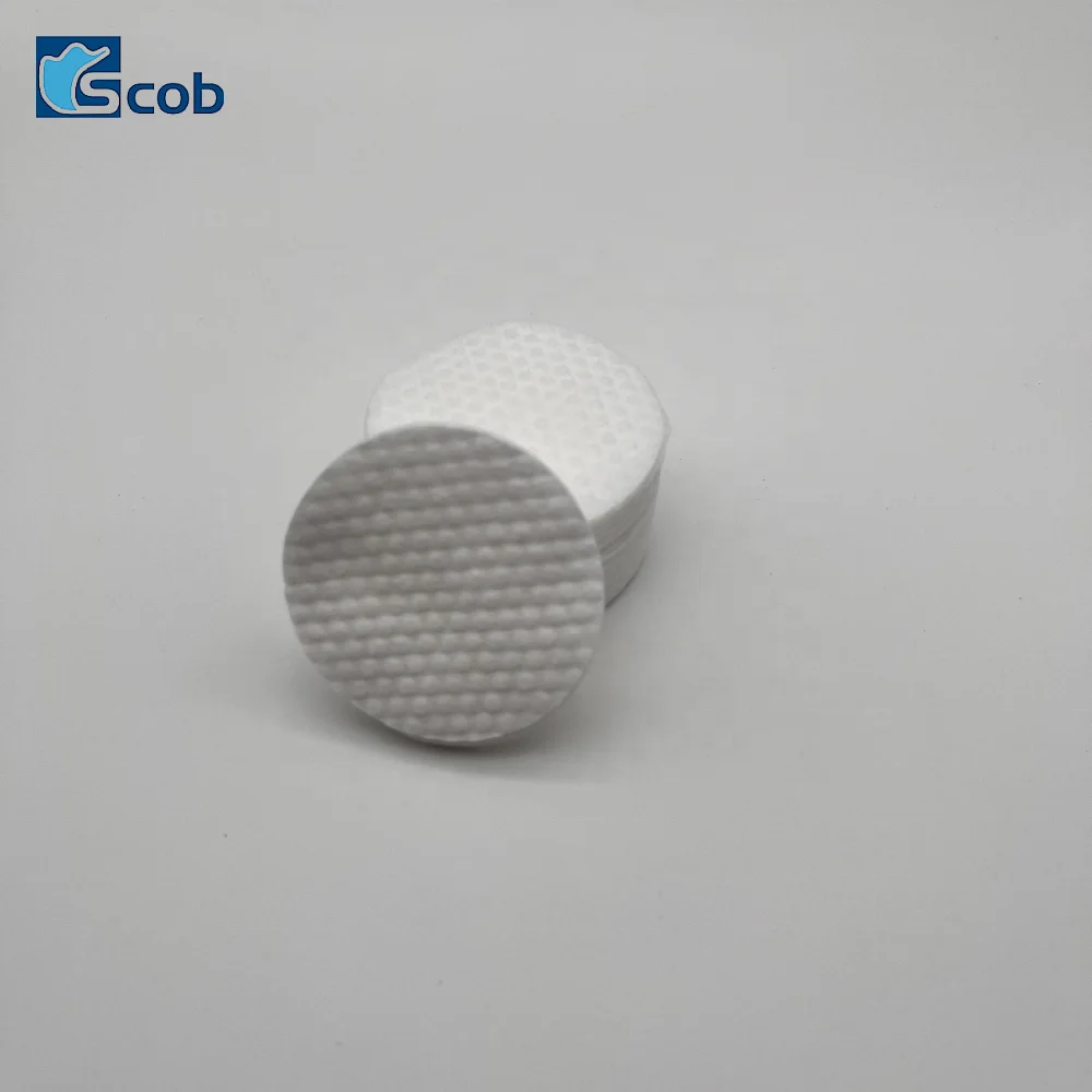 Economic spunlace nonwoven 5.8cm diameter round wipes