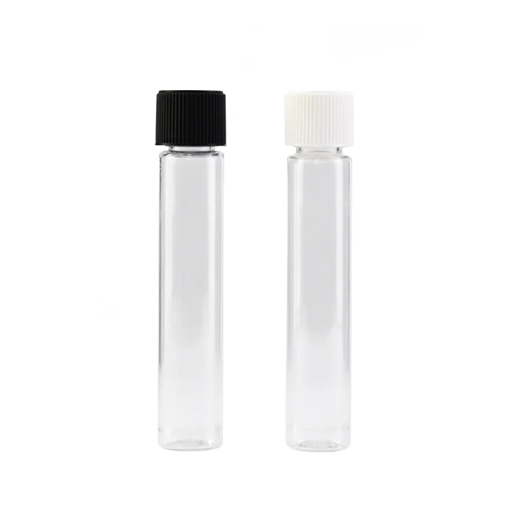 Free sample popular clear glass tube borosilicate glass test tube flat bottom smooth black matte 110mm child proof glass tube