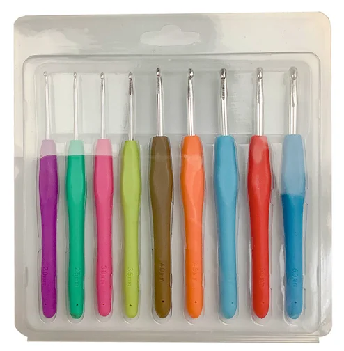 New Design 14 Pcs/set TPR Crochet Hook Set Crochet Tool Set Wool Needle With Ergonomic Design